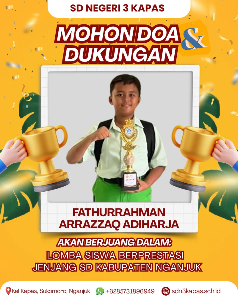 Bangga! SDN 3 Kapas Wakili Kecamatan Lomba Siswa Berprestasi